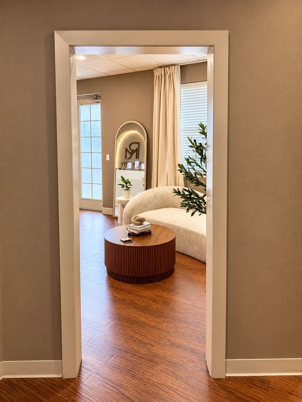 View into the lounge from the front hallway