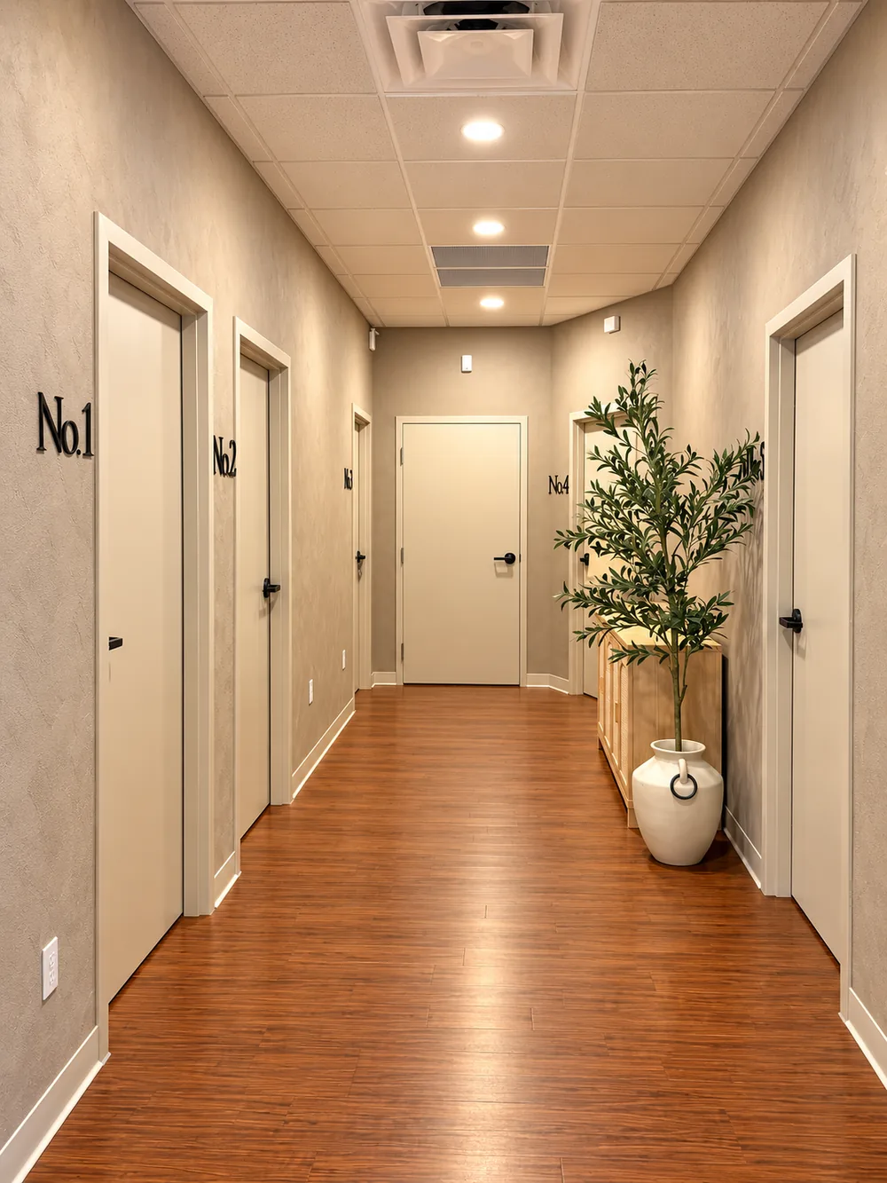 Hallway to the treatment rooms